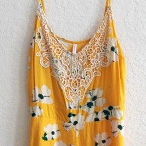 Yellow Floral Romper